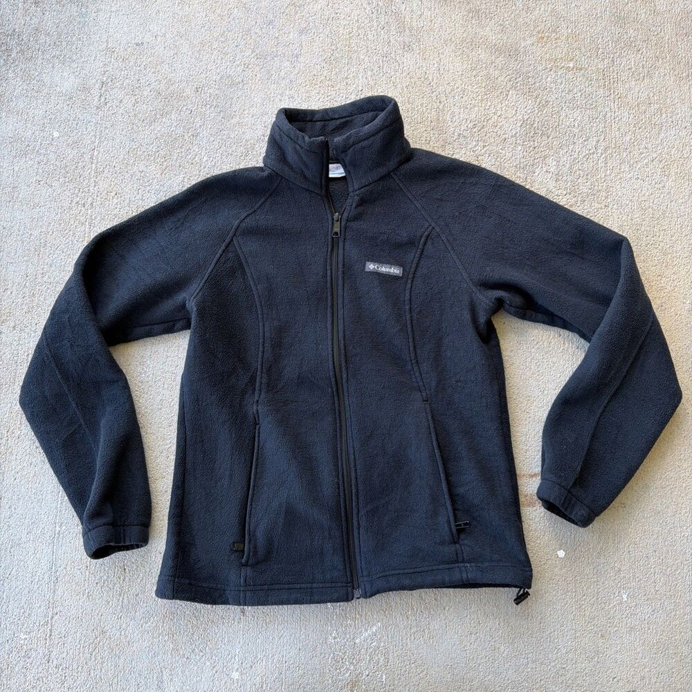 Columbia Women's Fleece Zip-Up Jacket Black Size Medium